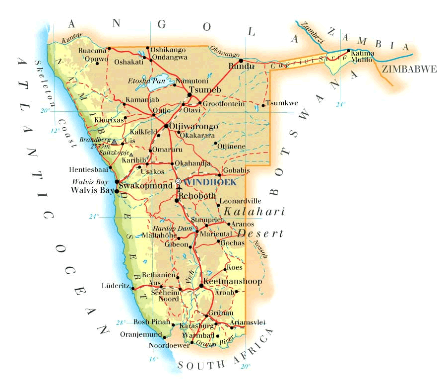 namibia map